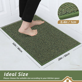 BEQHAUSE kitchen rug with non slip backing for secure placement