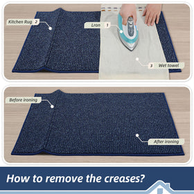BEQHAUSE rug arrives with creases that relax after use.