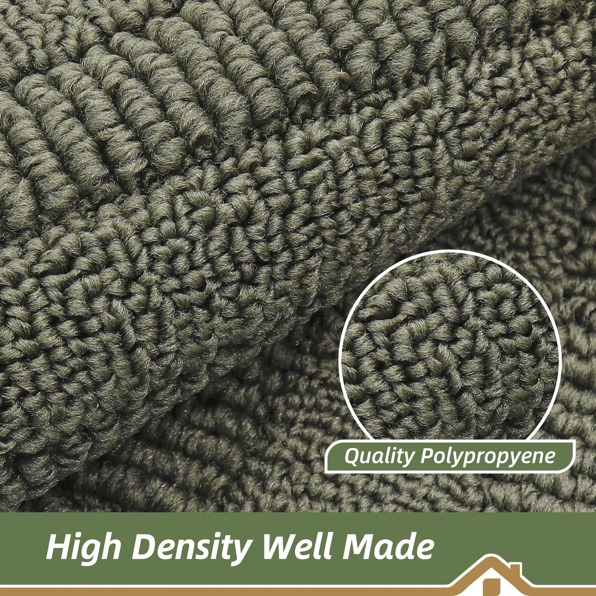 BEQHAUSE easy-clean mat is machine washable for quick maintenance.