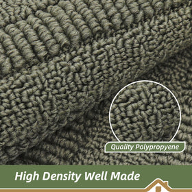 BEQHAUSE easy-clean mat is machine washable for quick maintenance.
