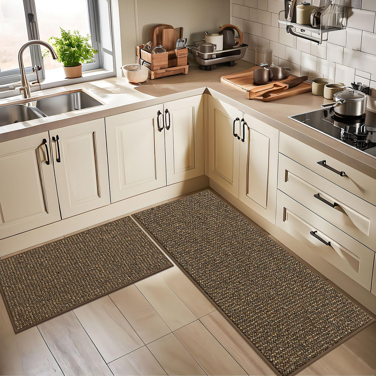 BEQHAUSE easy-clean rug cleans quickly with vacuuming or cold washing.