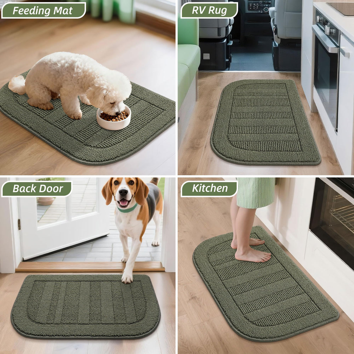 BEQHAUSE durable rug with edge locking minimizes shedding over time.