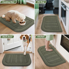 BEQHAUSE durable rug with edge locking minimizes shedding over time.