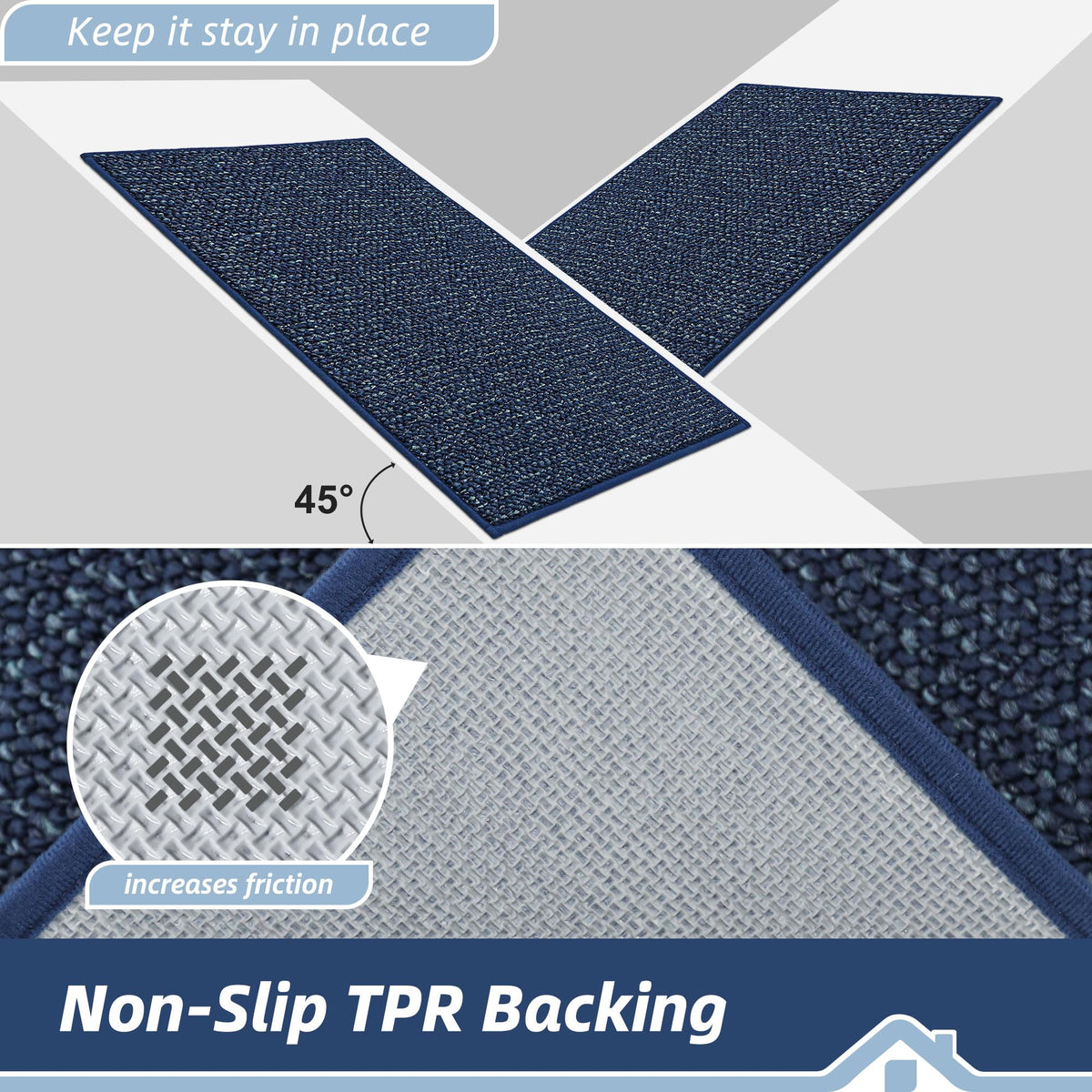 BEQHAUSE rug is machine washable for quick cleaning refresh.