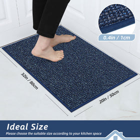 BEQHAUSE rug features non-slip backing for stable placement on dry floors.