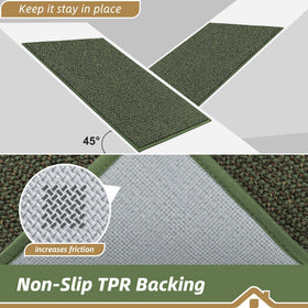BEQHAUSE kitchen rug stain resistant fabric keeps floors cleaner