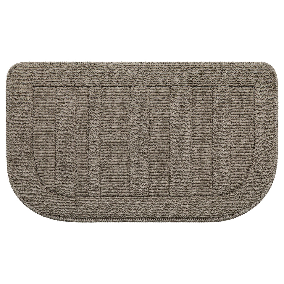 BEQHAUSE kitchen rug taupe with non-slip backing for safe, stylish floors.