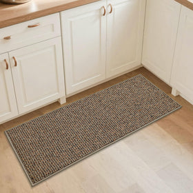 BEQHAUSE kitchen runner 20x48 taupe protects floors from spills and crumbs