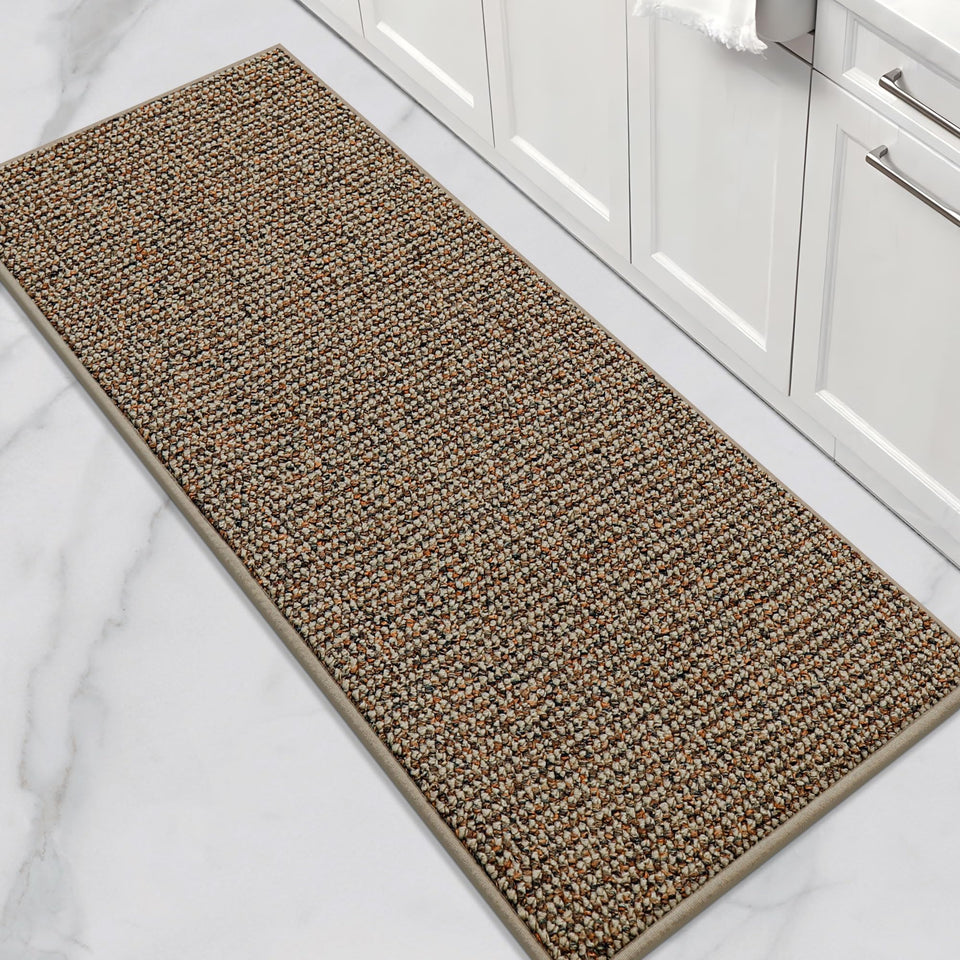 BEQHAUSE kitchen runner 24x60 protects floors from spills with soft underfoot comfort.