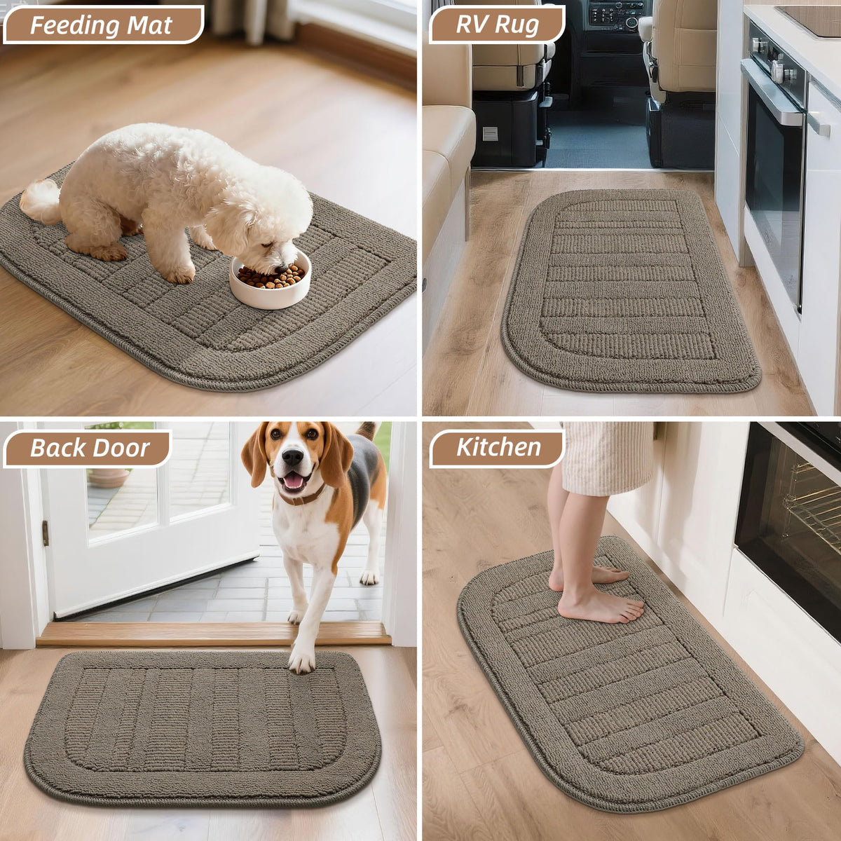 BEQHAUSE versatile mat suitable for kitchen, entry, and laundry spaces.