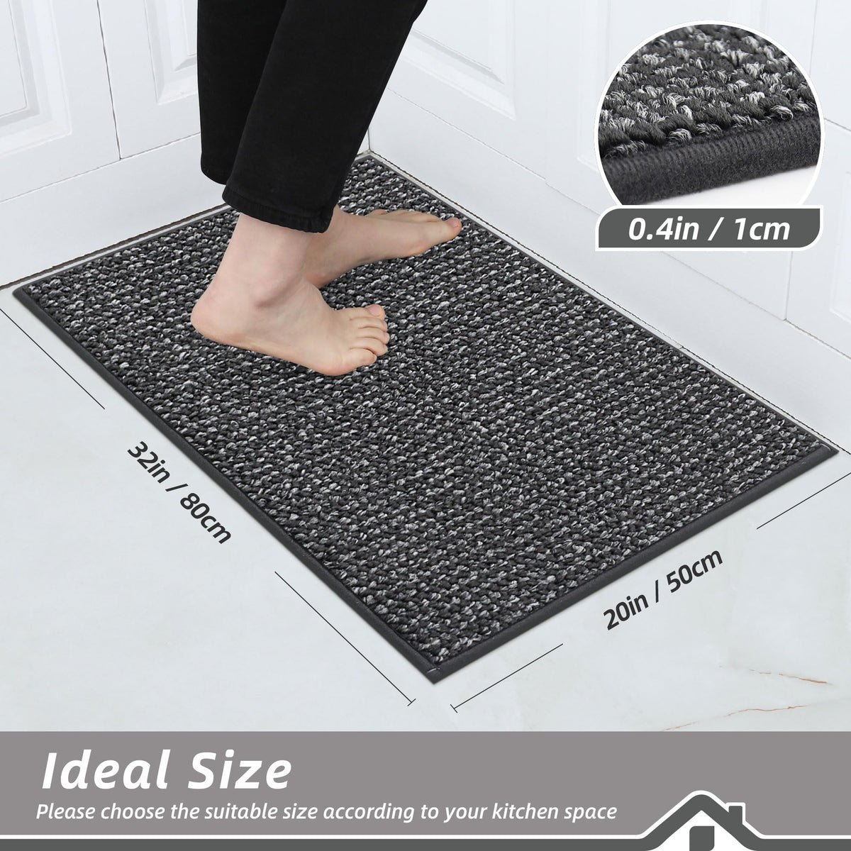 BEQHAUSE rug with non-slip backing stays firmly in place
