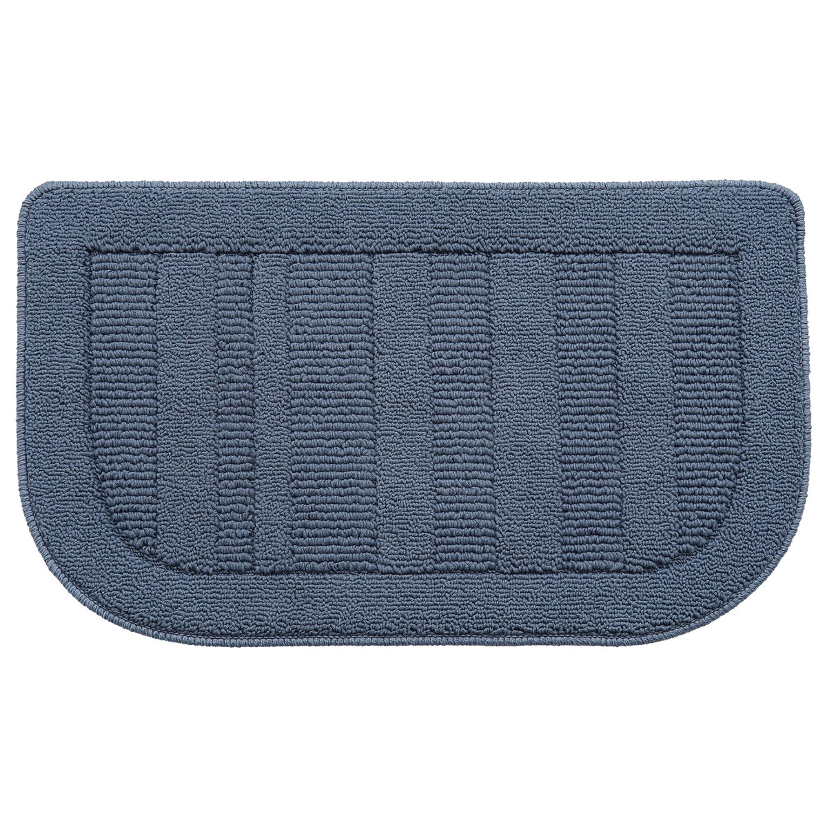 BEQHAUSE semicircular blue kitchen mat with non-slip backing for safer kitchen floors