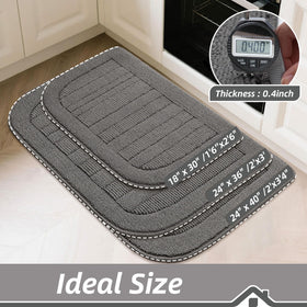 BEQHAUSE semicircular rug with edge-locking seams to maintain shape