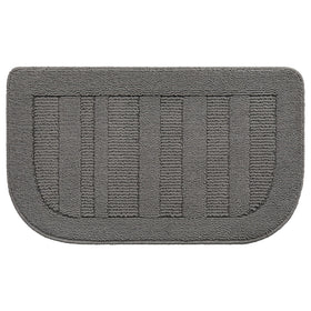 BEQHAUSE semicircular kitchen rug in grey with anti-slip backing for safer standing