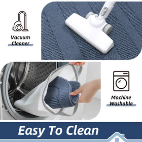 BEQHAUSE anti-slip backing helps the rug stay in place on various floor surfaces
