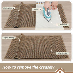 BEQHAUSE easy-clean rug cleans with broom or vacuum quickly