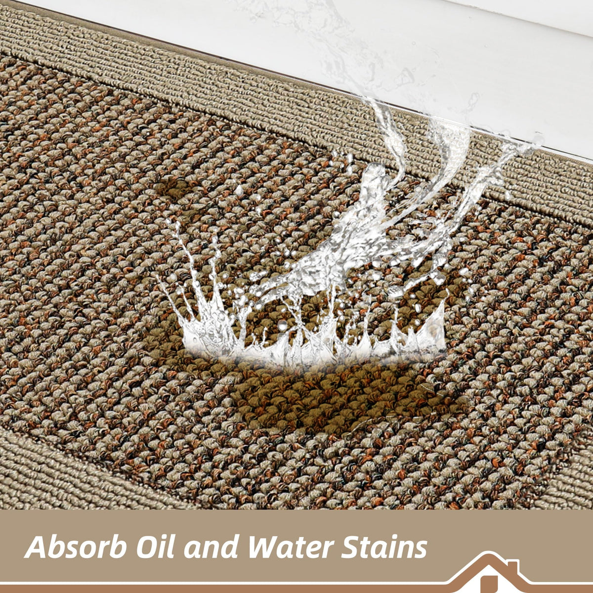BEQHAUSE rug with non-slip backing (TPR) for secure placement