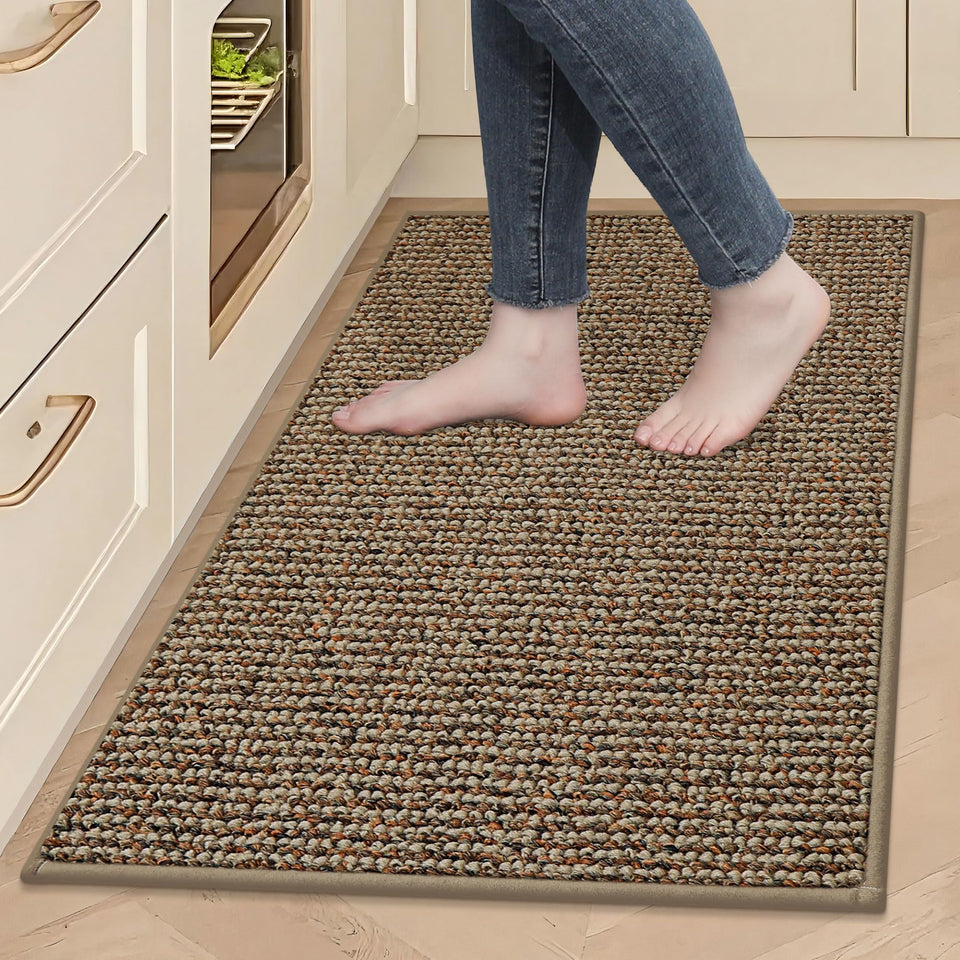 BEQHAUSE kitchen rug 24x36 with absorbent fibers protects floors from spills