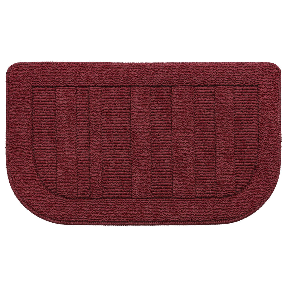 BEQHAUSE 30x18 semicircular red kitchen rug for non-slip safety and moisture absorption