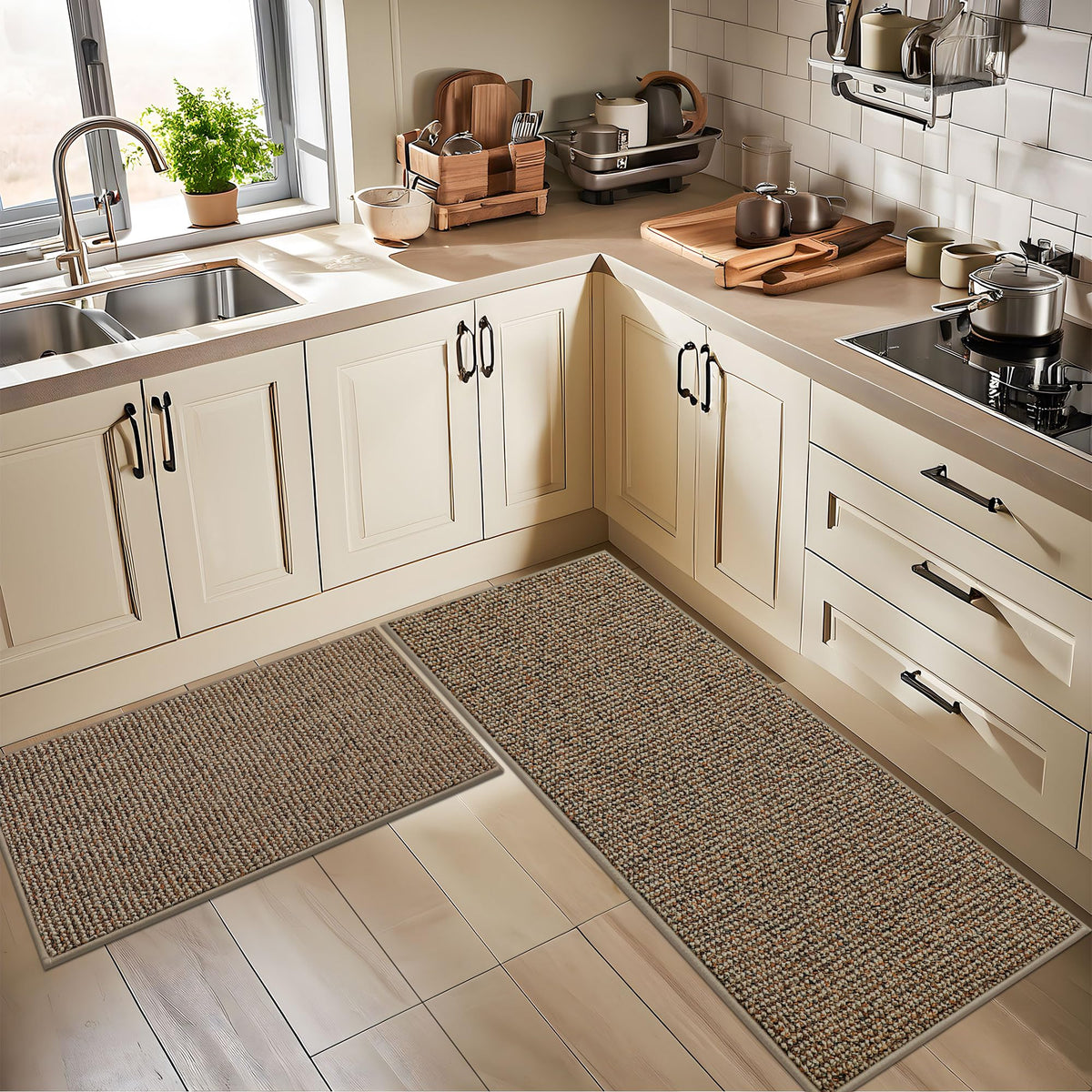 BEQHAUSE multi-color option complements various decors while absorbing spills