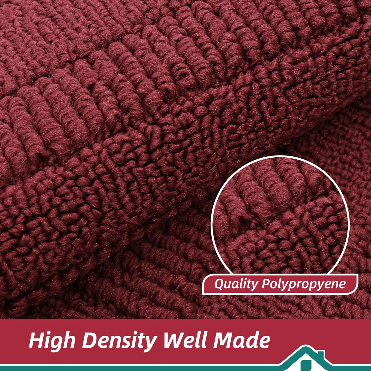 BEQHAUSE dirt-scrape texture helps remove grit from shoes before stepping in
