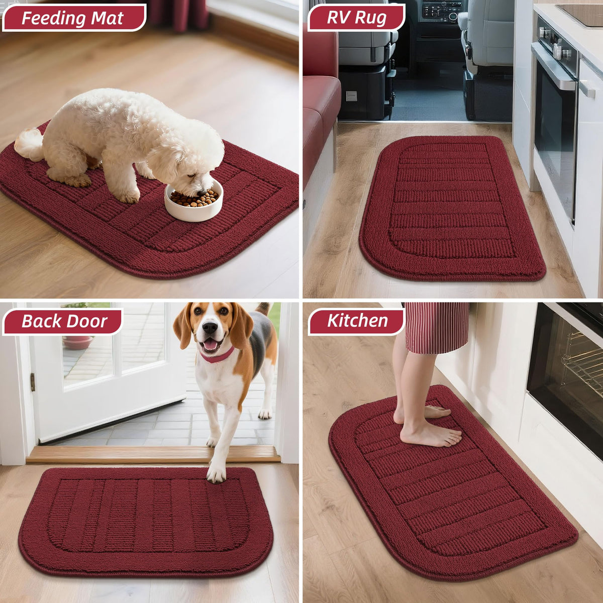 BEQHAUSE rug fits kitchen and entryways, adding warmth and protection