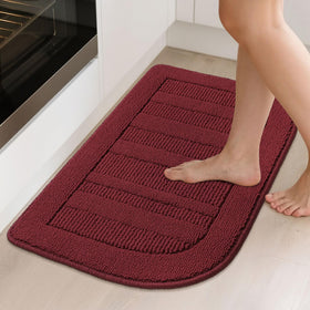 BEQHAUSE rug with non-slip backing keeps in place on kitchen floors