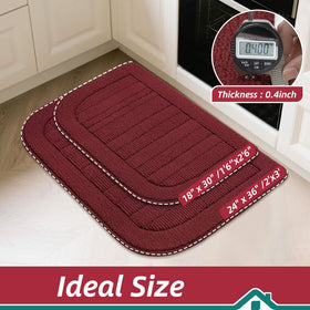 BEQHAUSE washable kitchen rug for easy cleaning after cooking spills