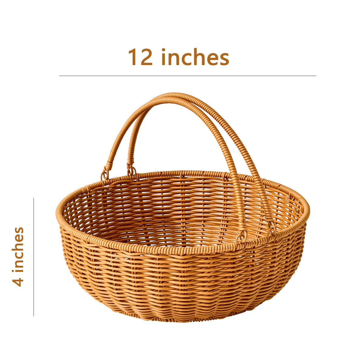Berdeng fruit bowl shows 12-inch diameter ideal for full fruit display
