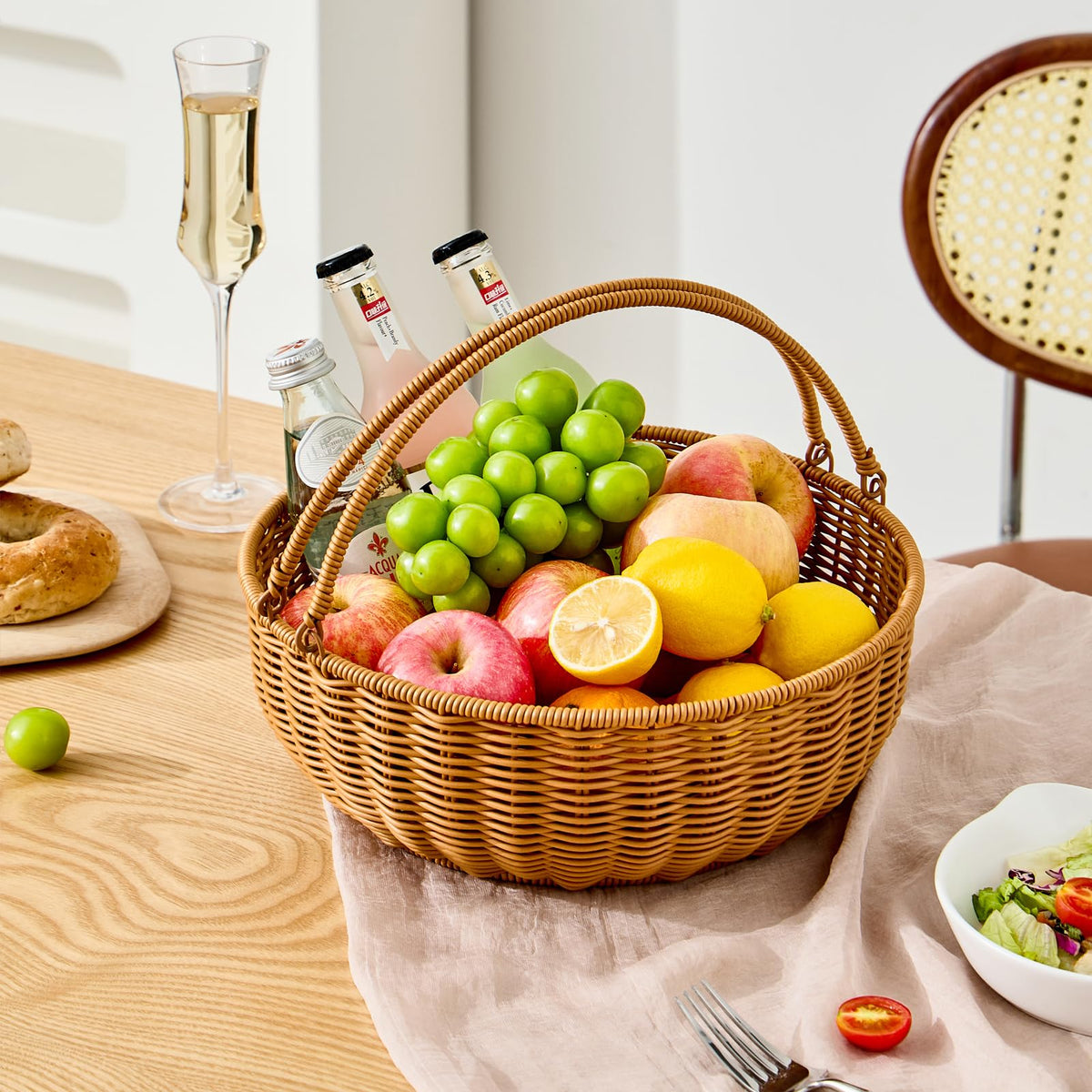 Recyclable PE material Berdeng basket supports eco-friendly kitchenware