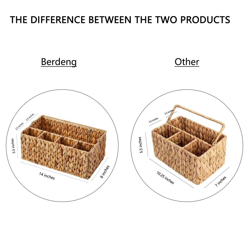Berdeng Utensil Caddy with napkin compartment keeps table tidy