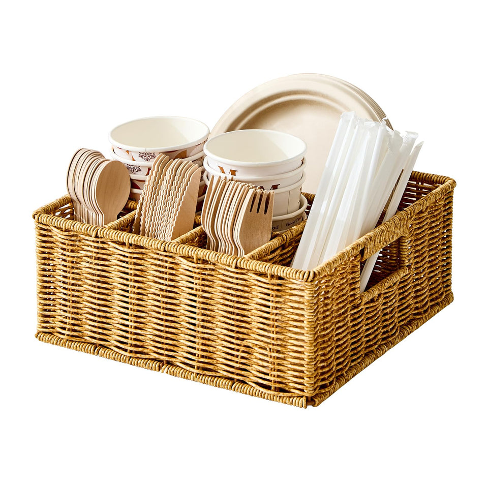 Berdeng Utensil Holder party setup with organized six compartments for easy serving