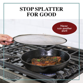 BergKoch splatter screen showcases heavy-duty German kitchenware quality