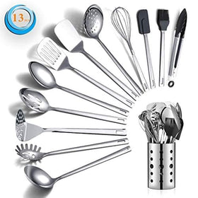 Berglander 13-piece utensils set provides complete tools for daily cooking and easy storage.