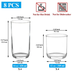 Berglander 14oz highball glass highlighting crystal clear PET