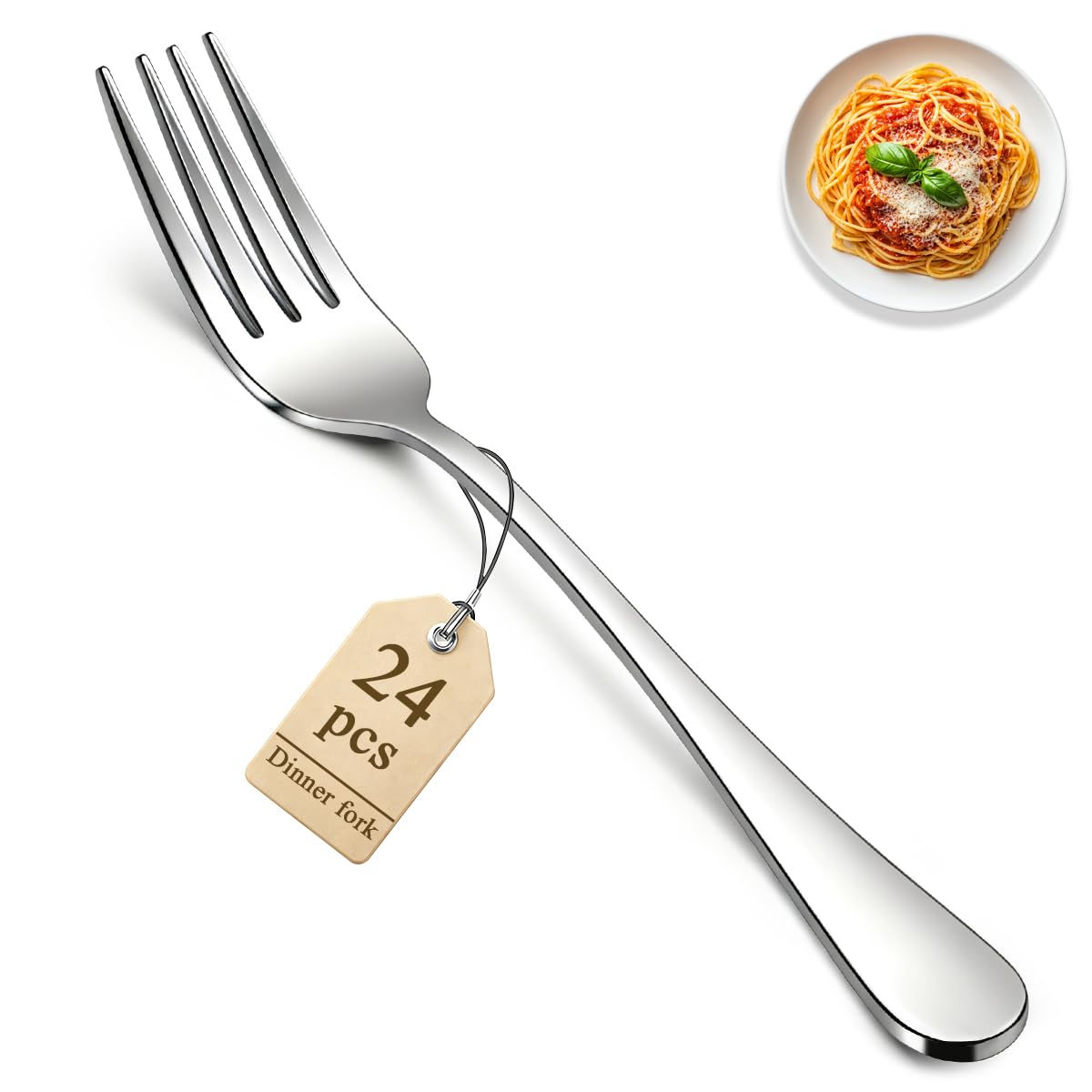 Berglander 24-piece dinner forks set on table for daily home dining.