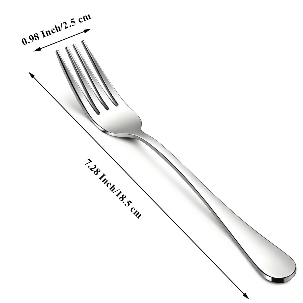 Berglander 7.28-inch stainless steel forks with a polished finish for everyday meals.