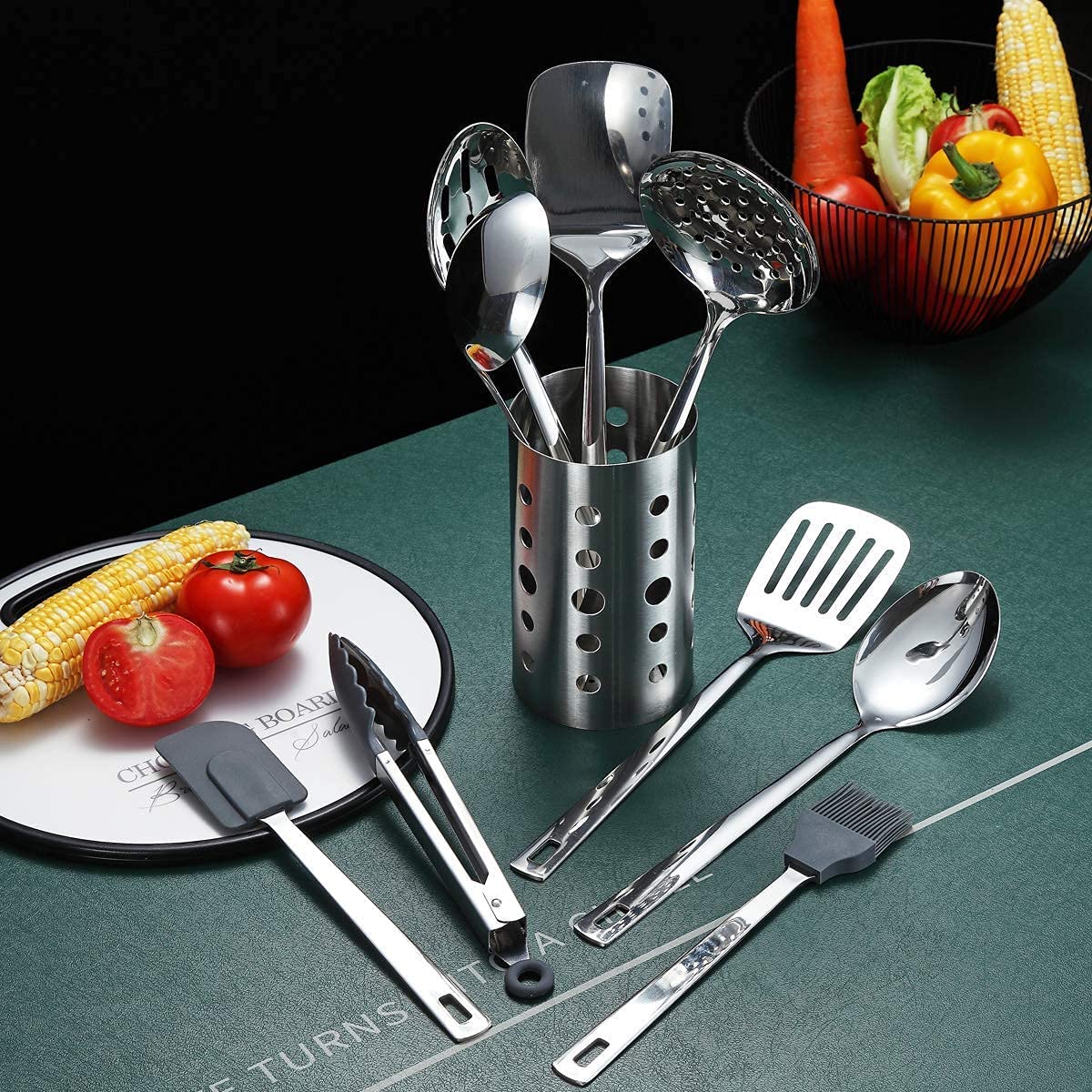 Berglander dishwasher-safe utensils simplify cleanup after weeknight dinners.