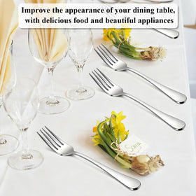 Berglander elegant flatware used at a catered event in a formal setting.