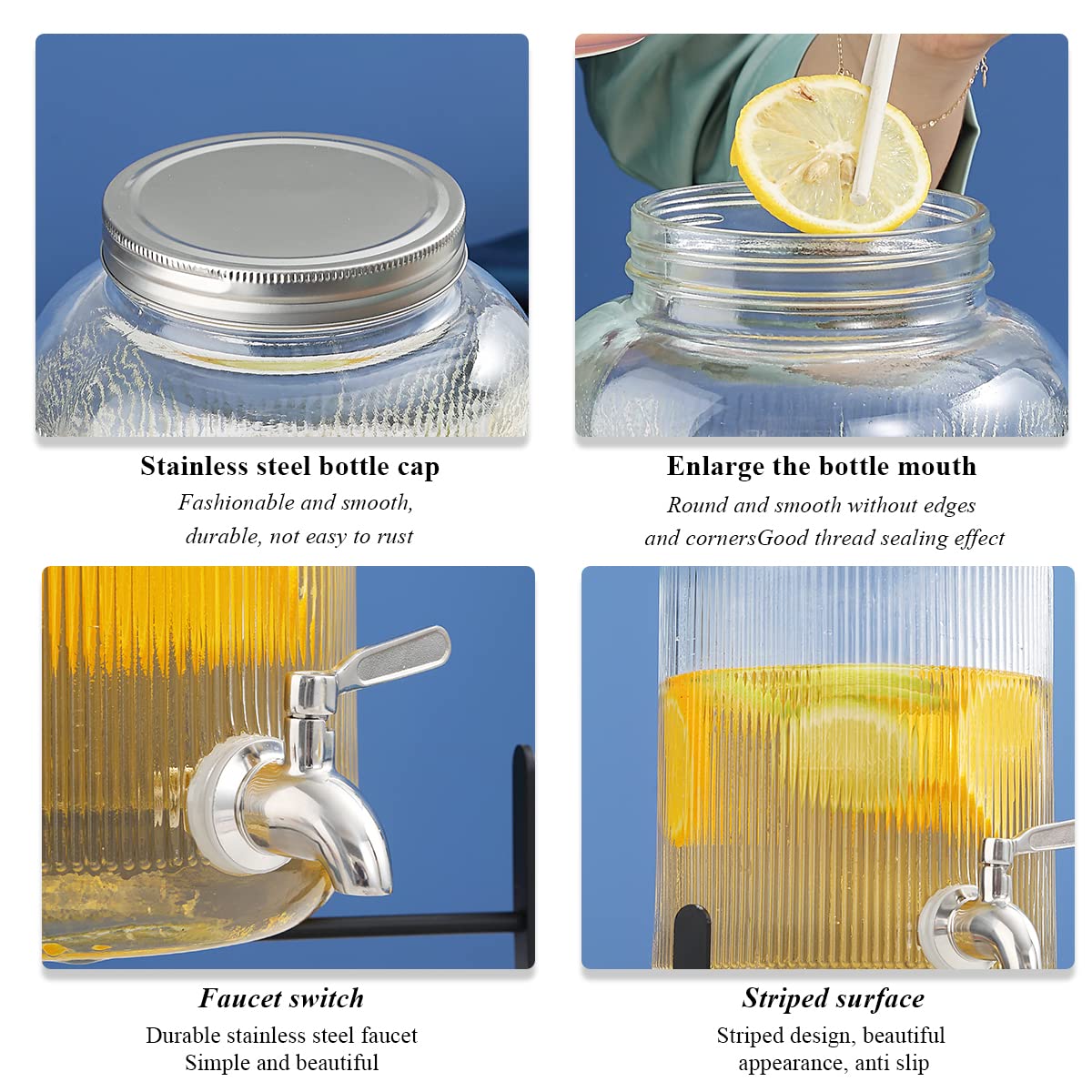 Berglander wide-mouth dispenser makes it easy to infuse fruit