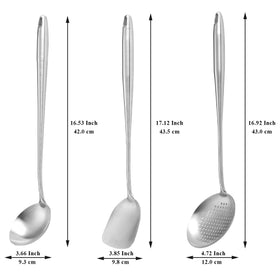 Berglander wok spatula set ladle ideal for soups and sauces