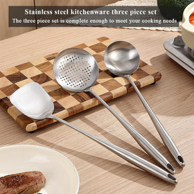 Berglander wok spatula set skimmer helps lift fried foods cleanly