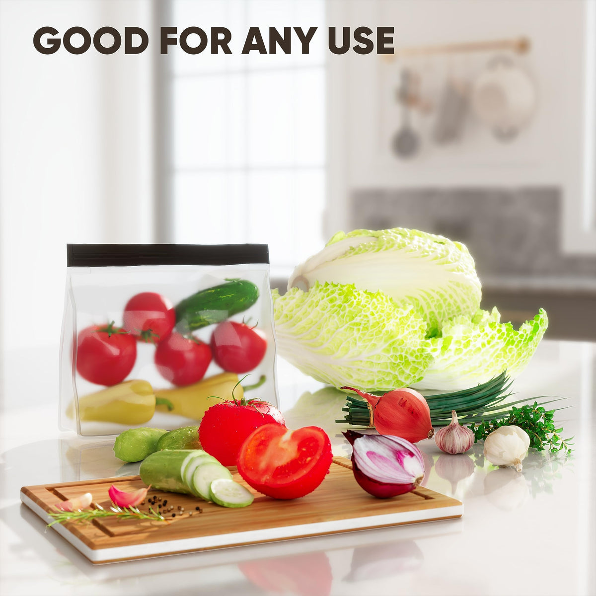 BERLINZO 2-pack ice storage bags set for organized freezer prep.