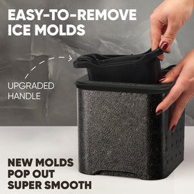 BERLINZO easy-pop silicone mold releases ice effortlessly