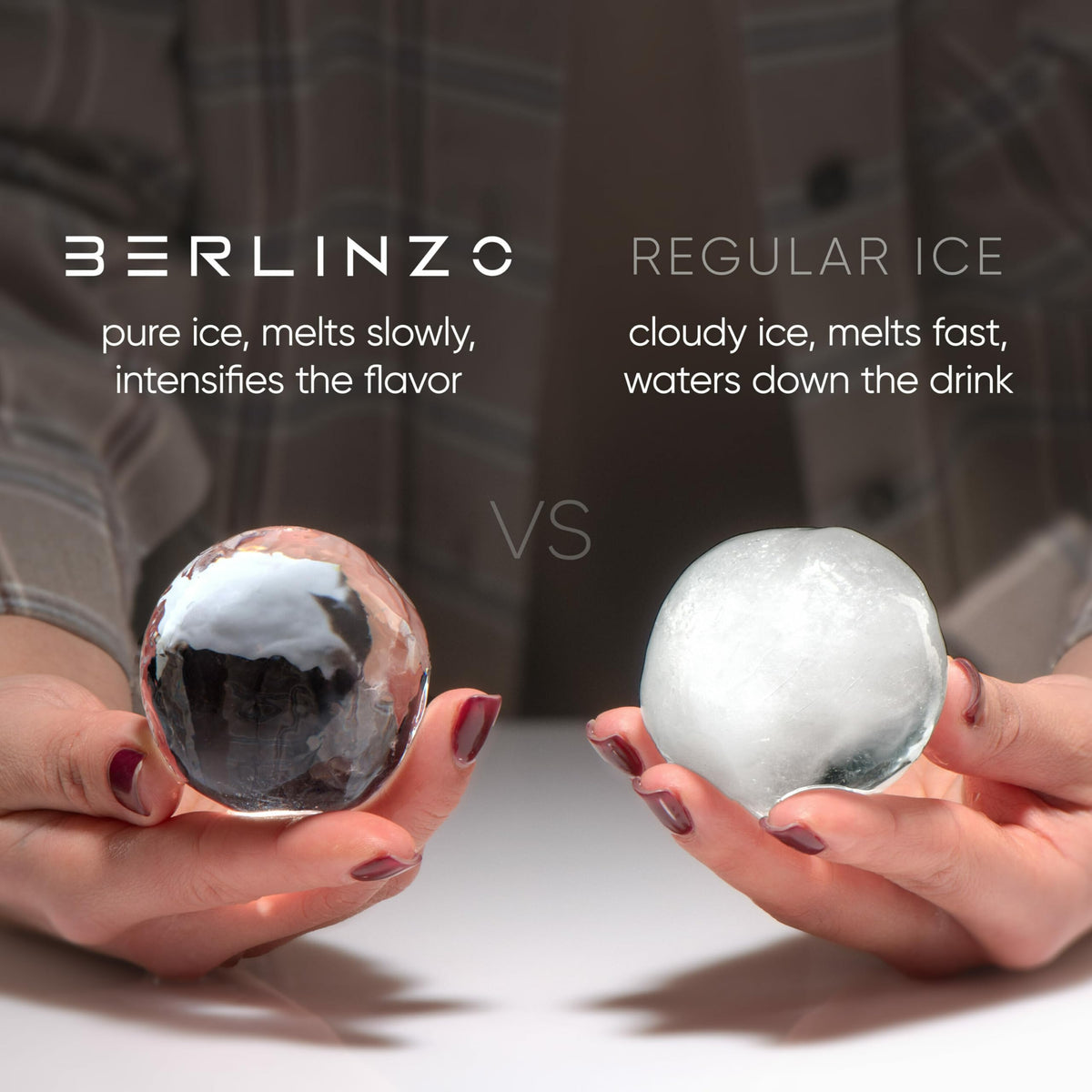 Berlinzo ice ball mold ideal for whiskey on the rocks and cocktails.