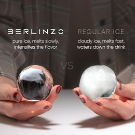 Berlinzo ice ball mold ideal for whiskey on the rocks and cocktails.
