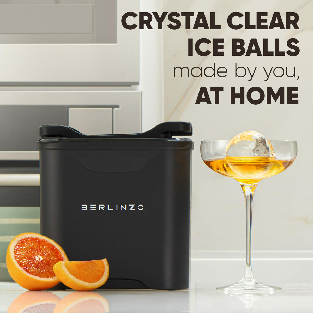 Non-electric design keeps ice making simple and quiet.