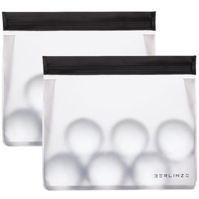 BERLINZO reusable ice storage bag with clear-view to see ice contents at a glance.