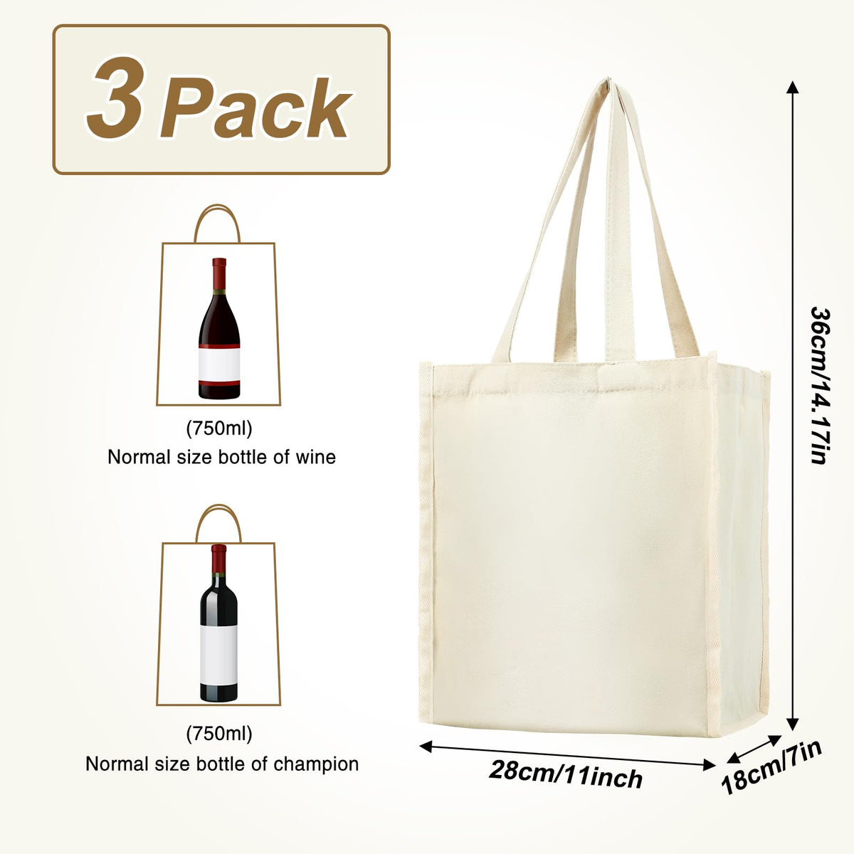 Berlune wine carrier with internal dividers protects bottles in transit.