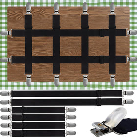 Bertork Invisible Tablecloth Clips pack with front view showing discreet wind-proof fasteners.